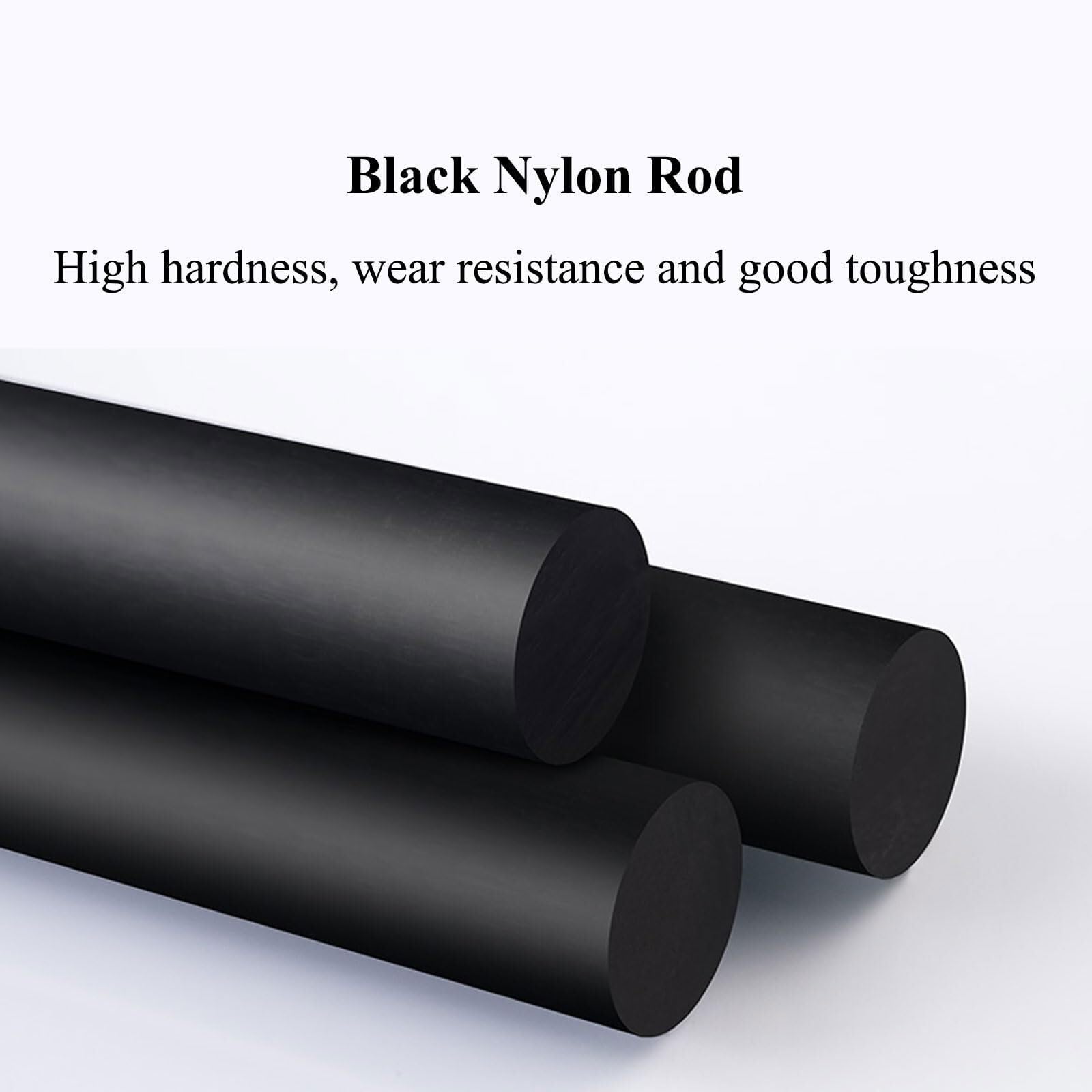 4 Tiges Nylon Noir 500mm × 3-5mm Diamètre Barres Ronde Plastique Solide pour Pièces Électroménager Réparation & Bricolage(Diameter 5)