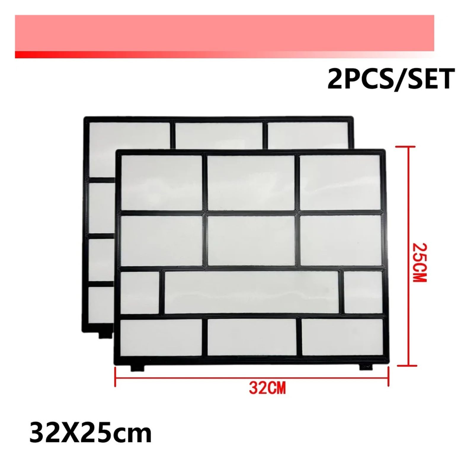 Compatible con Carrier, Filtro De Aire Acondicionado | Filtro De Aire Acondicionado De 32x25 Cm, Piezas De Pantalla De Aire Acondicionado Tipo Derramado