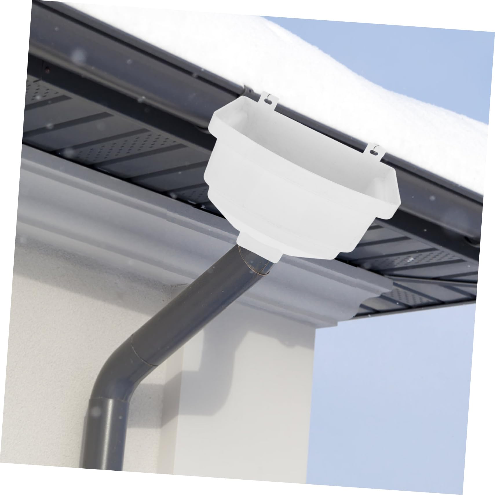 Diverter de Bajante Curvo de PVC Blanco para Canalón