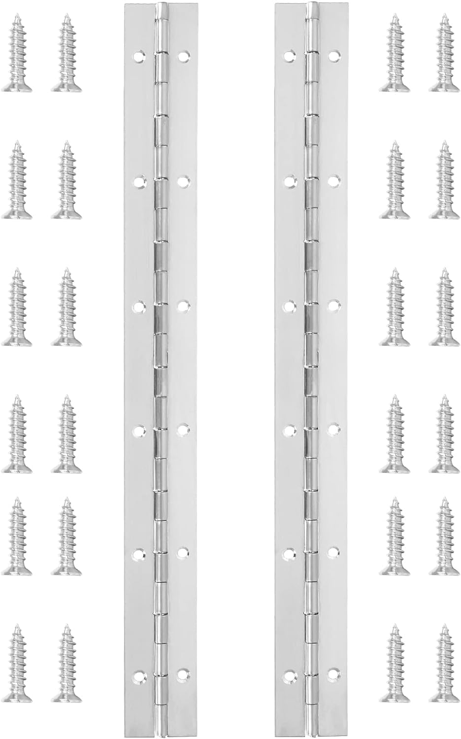 Continuous Piano Metal Hinge, Hoopever 600 x 38 x 1mm Stainless Steel