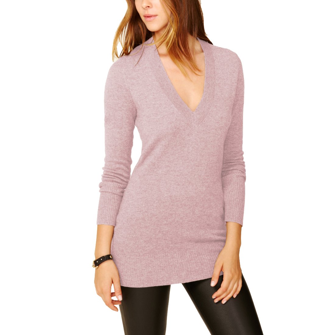 Parisbonbon Womens 100 Cashmere V-Neck Sweater