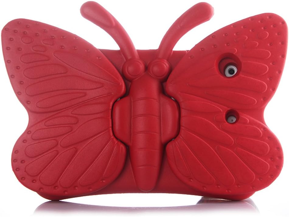Ipad 2 3 4 Case,ER CHEN Kids Light Weight Cute Butterfly Design Shock Proof EVA Foam Series Case for Ipad 2/3/4(Red)