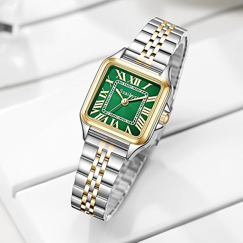Miniatura 4 de Classic Relojes cuadrados de mujer con números romanos, de vestir, informal