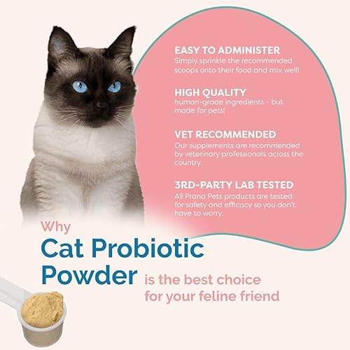 Miniatura 6 de Prana Pets - Polvo probiótico para gatos  Ayuda digestiva y apoyo inmunológico para gatos