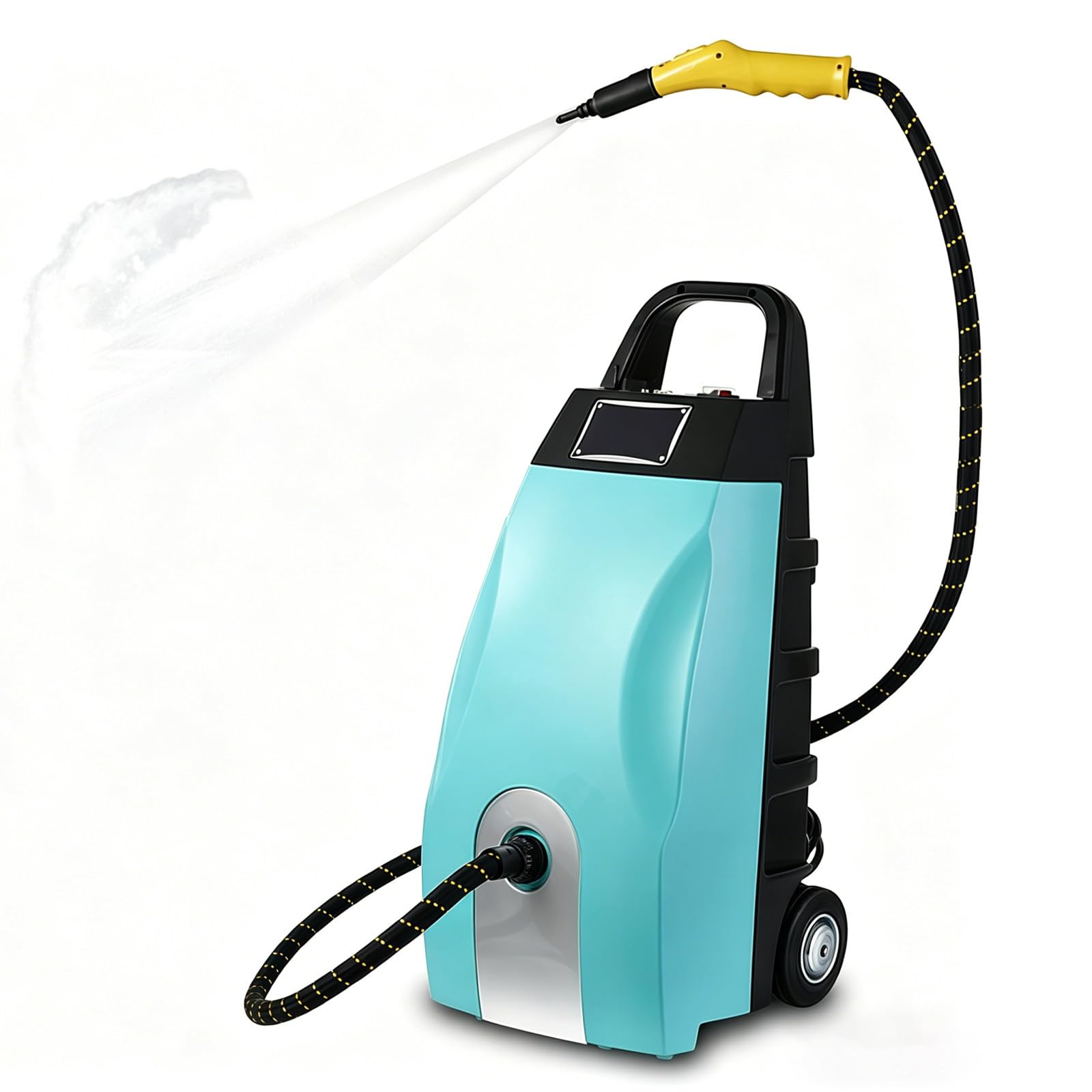 Limpiador a vapor de alta temperatura de 3000 W, limpiador de alta presión con tanque de 3.5 L y 8 accesorios, multiusos para uso doméstico, limpieza de coche, limpia grasa, alfombras, sofás