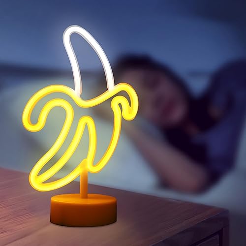Miniatura 5 de ENUOLI Letrero de neón de plátano, luz LED de plátano, letrero de neón para decoración de dormitorio, habitación de los niños, Navidad, cumpleaños,
