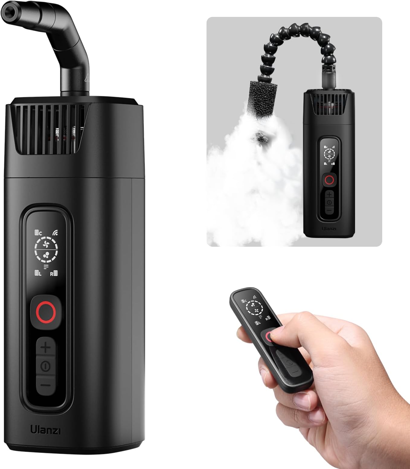 ULANZI FM01 FILMOG Ace Portable Fog Machine Battery Powered, Portable Smoke Machine Handheld Fog Machine w Remote Control Fogger for Photography, Outdoor Events, Parties, Stage Effects, Wedding