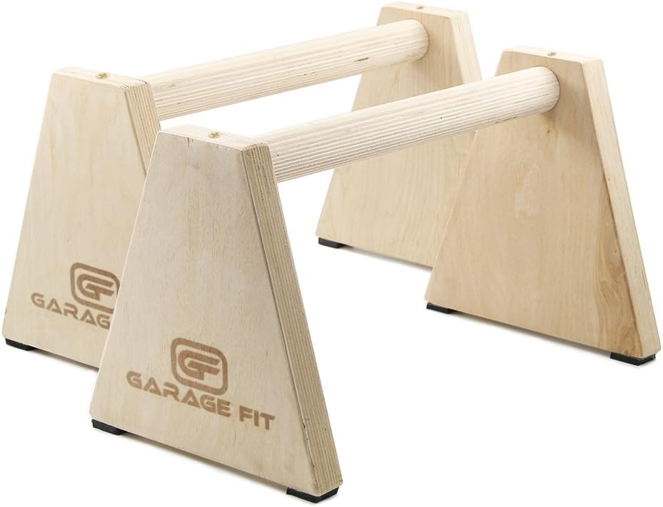 Wood Parallette Set, Push Up Bars, Push Up Stand, Handstand Bars, Wooden Parallettes 10"x17.5"