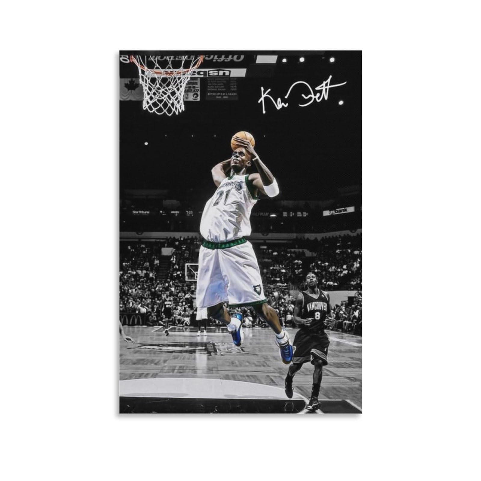 ASUIU Kevin Garnett Canvas Poster Poster Cool Artworks Painting Wall Art Canvas Prints Hanging Picture Posters 16x24inch(40x60cm)