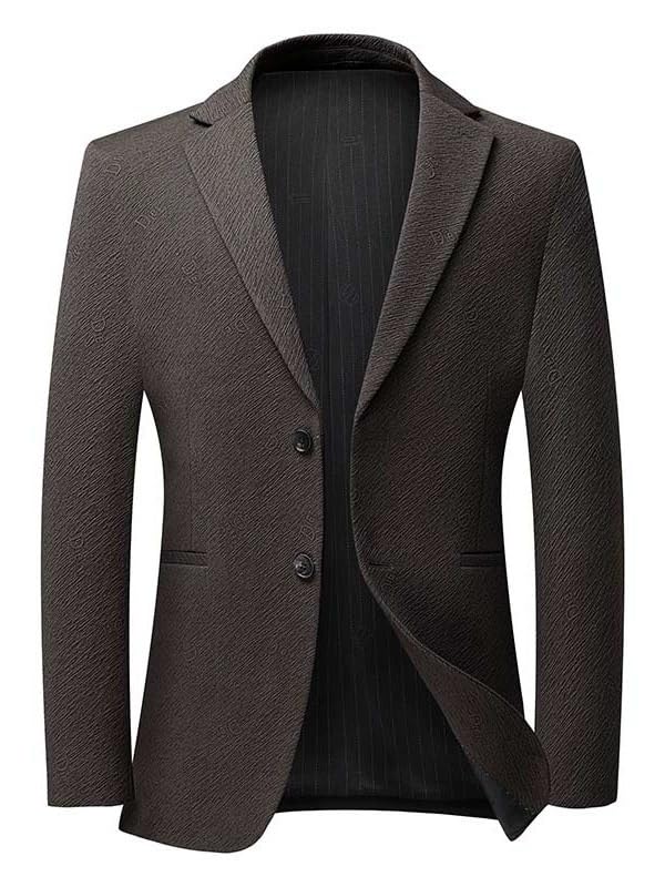 Men's Fall Casual Lightweight Suit Jacket Two Button Middle Aged Business Banquet