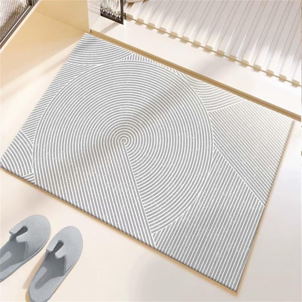 Tapis de bain diatomite super absorbant 60x90cm doux pour sol de cuisine