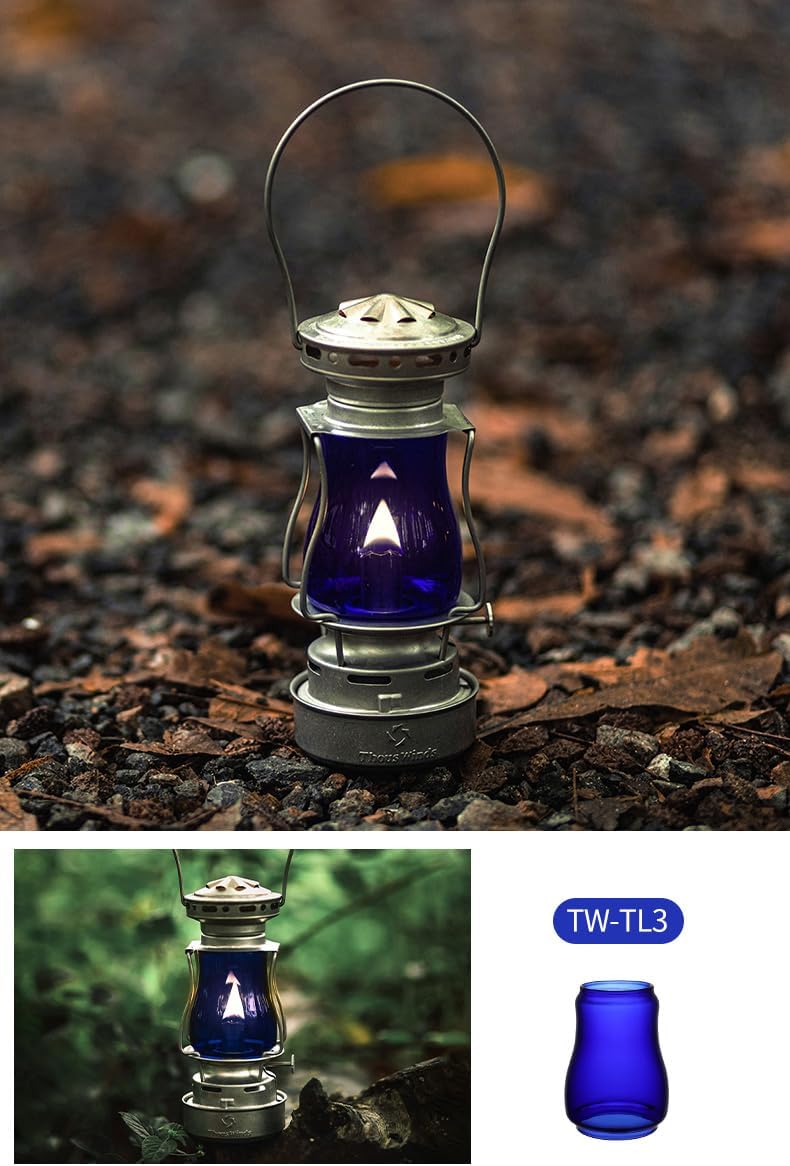 Thous Winds Twlight Oil Lamp Shade-Blue