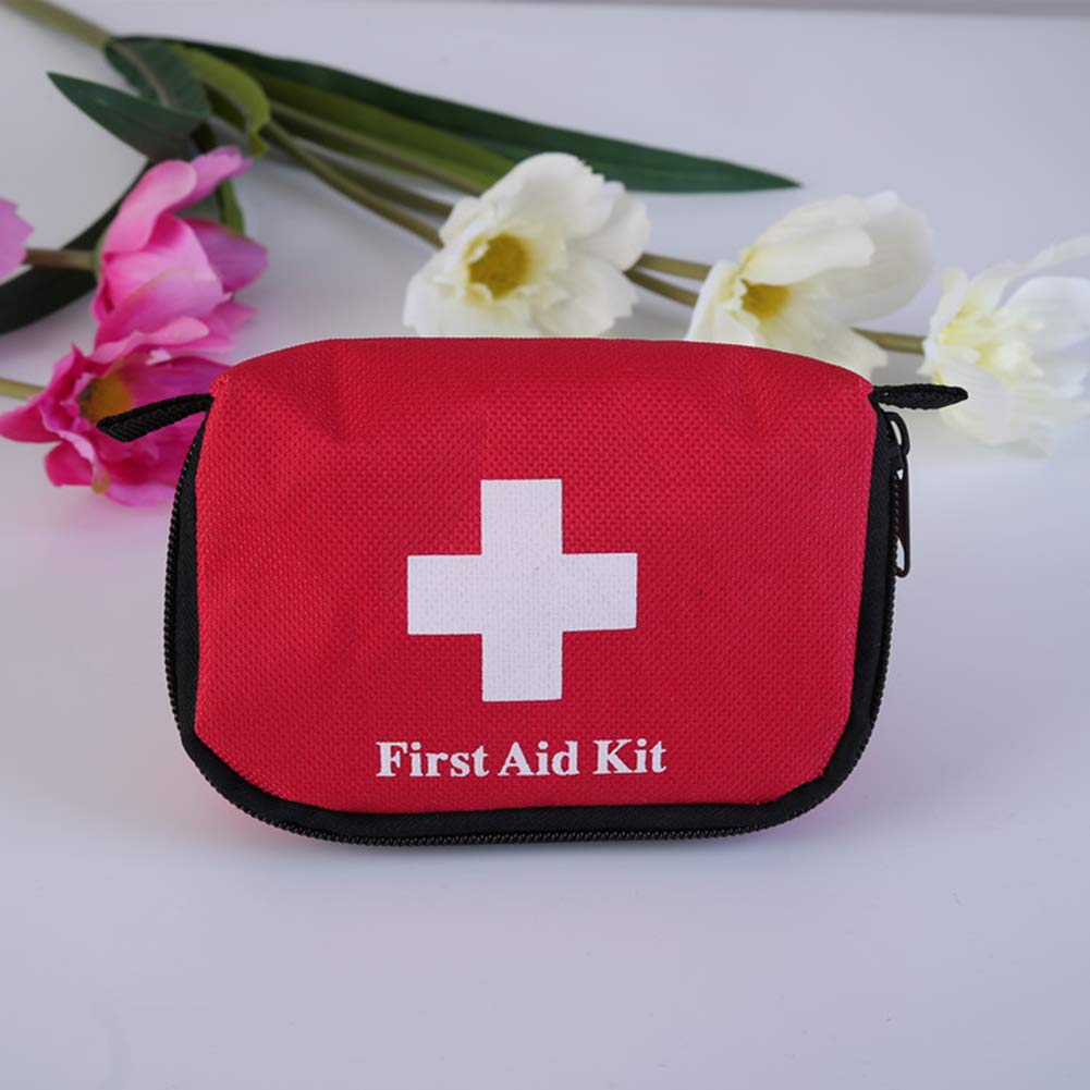 Wheelchair, Botiquín de Primeros Auxilios, botiquín de Primeros Auxilios Oxford para Exteriores, Equipo de Supervivencia de Cuidado portátil multifunción Rojo, Bolsa vacía 5,7 * 4"