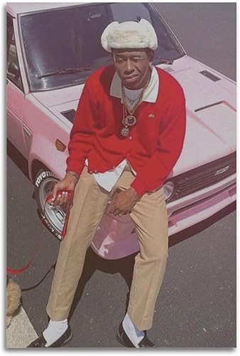 WAGLOS Póster de rapero Tyler The Creator, portada del álbum, pintura, lienzo, divertidos pósteres de pared, impresiones artísticas modernas,
