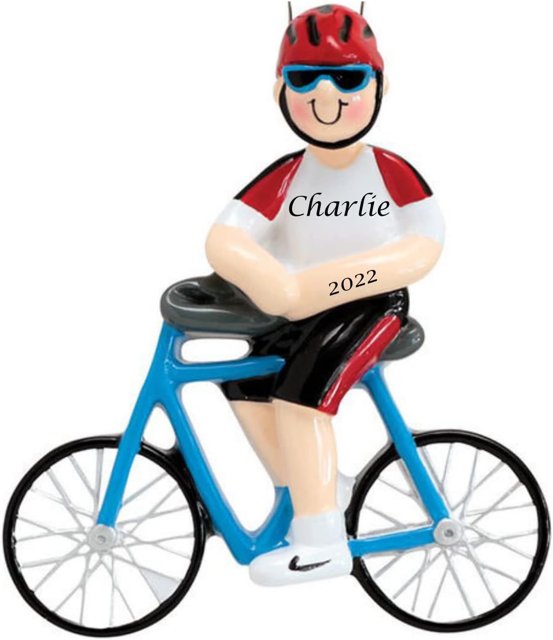 Personalized Christmas Ornament 2022 Bicycle Boy