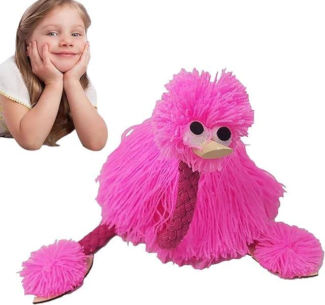 pologmase Puppet Ostrich On Strings - Novelty Ostrich Puppet Toy | 5 Colors Ostrich Puppets Hand Marionette Puppet Children's Wooden Colorful Puppet Doll Parent-Child Interactive Toys