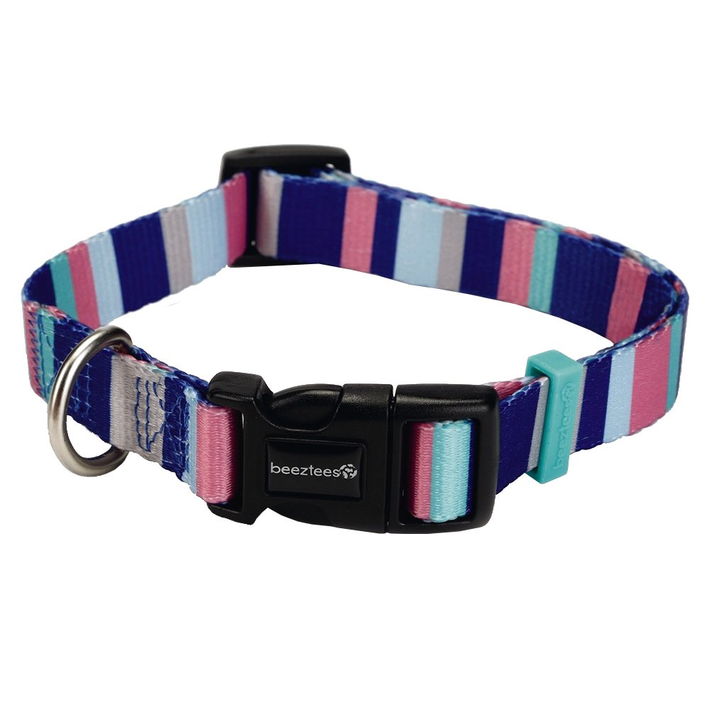 Beeztees Köpek Boyun Tasması, Renkli Kaıln Çizgiler, 20-30cm, 10mm