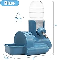 Vista 7 de VANNON Botella de agua para hámster 3 en 1 sin goteo, botella de agua para animales pequeños, dispensador automático de botellas con base