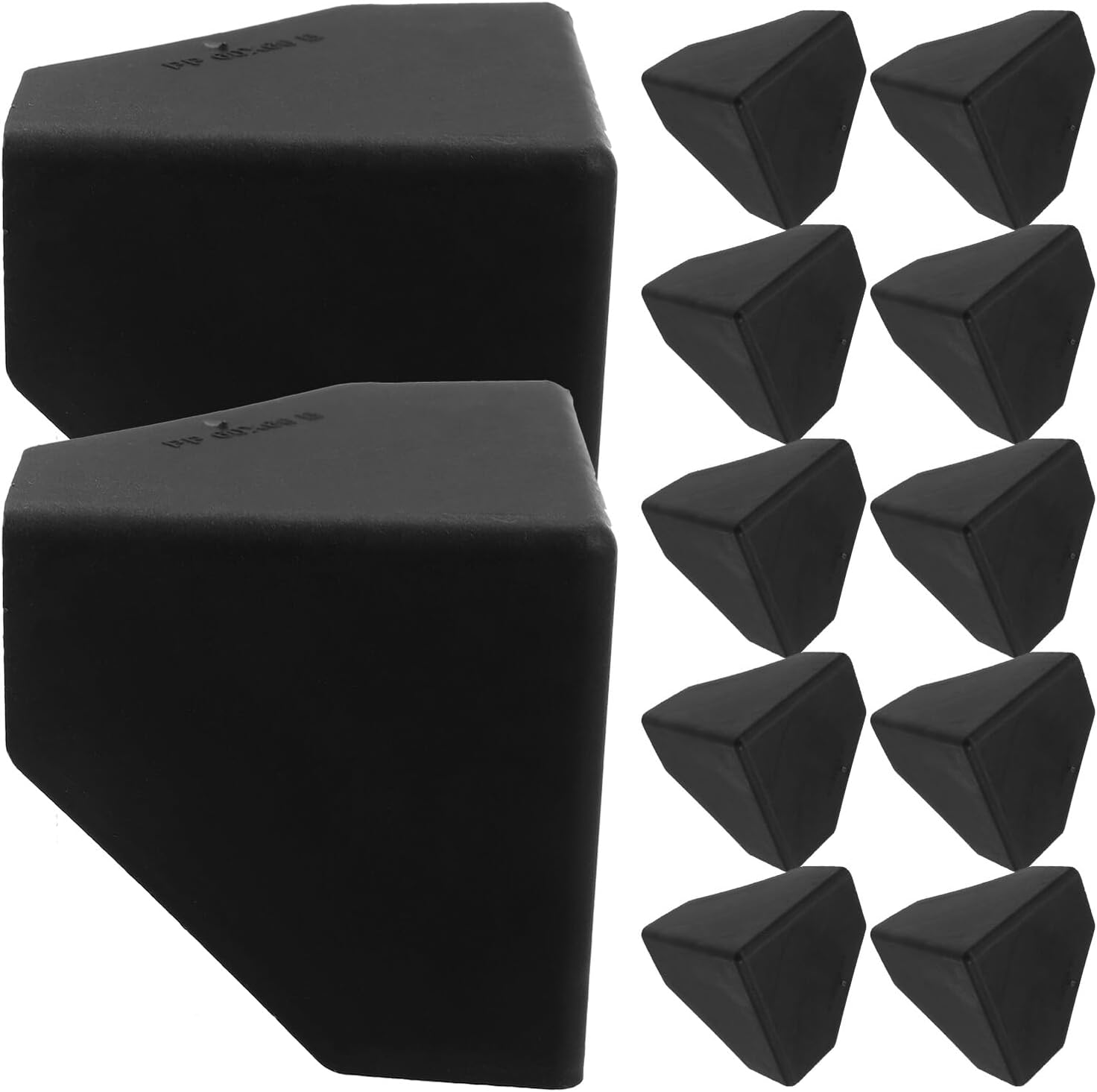 200pcs Black Plastic Shipping Box Corner Protectors, 6cm Square Carton Edge Guards 1.5mm Thickness, Heavy Duty Anti-collision Packaging Corner Protectors for Express Carton