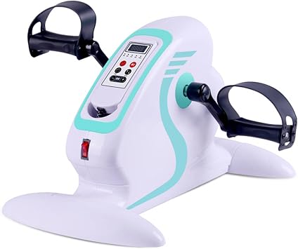Motorized Electric Mini Exercise Bike, Electric Pedal Exerciser for Seniors, 12 Levels Speed Adjustment, Mini Cycling Trainer Stationary Exercise Leg Peddler