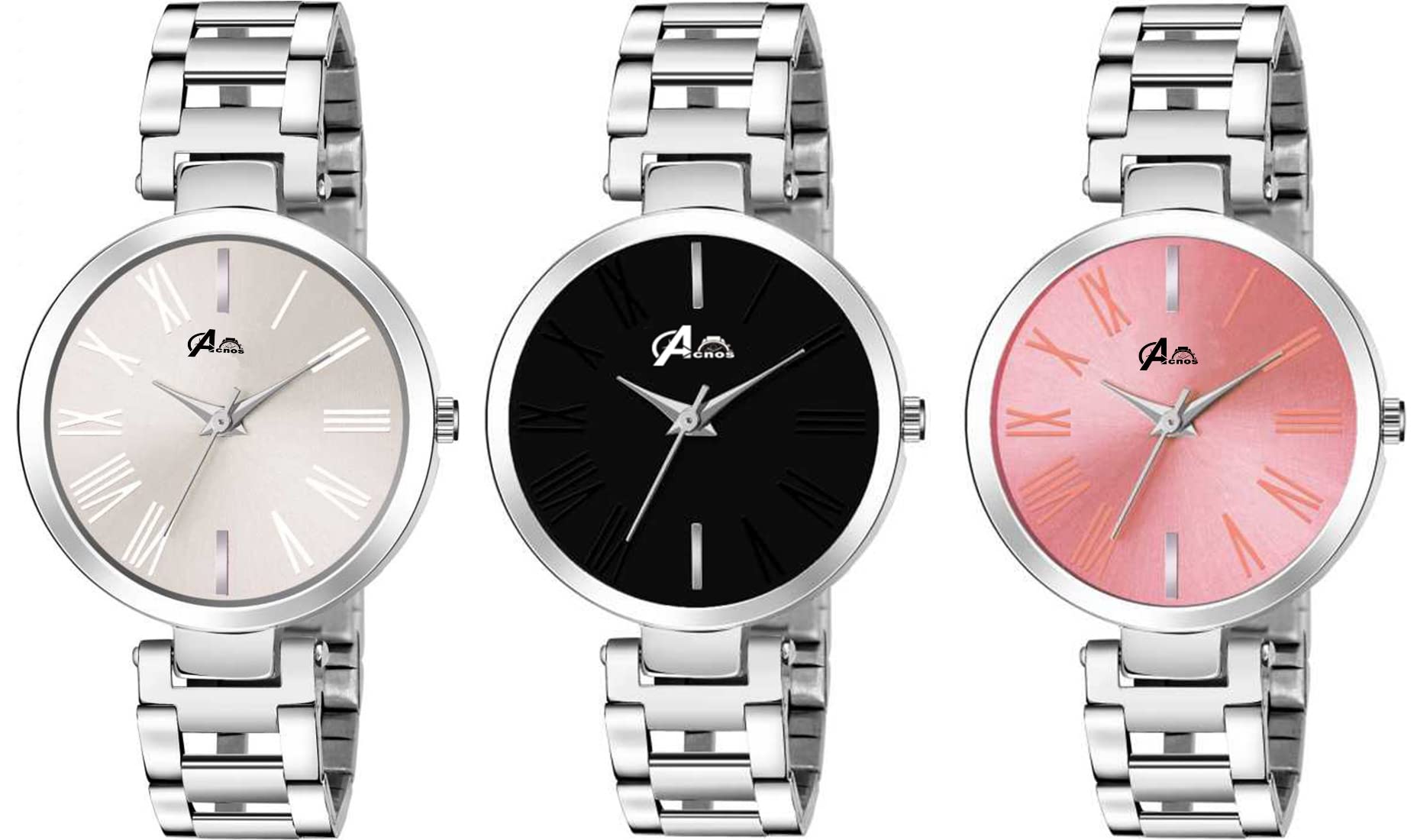 Acnos Stainless Steel Premium Brand Analogue Women Watch(Multicolour Dial Multicolor Colored Strap) (2.Multi), Silver Band (B08WJC8TS9) Amazon Price History, Amazon Price Tracker