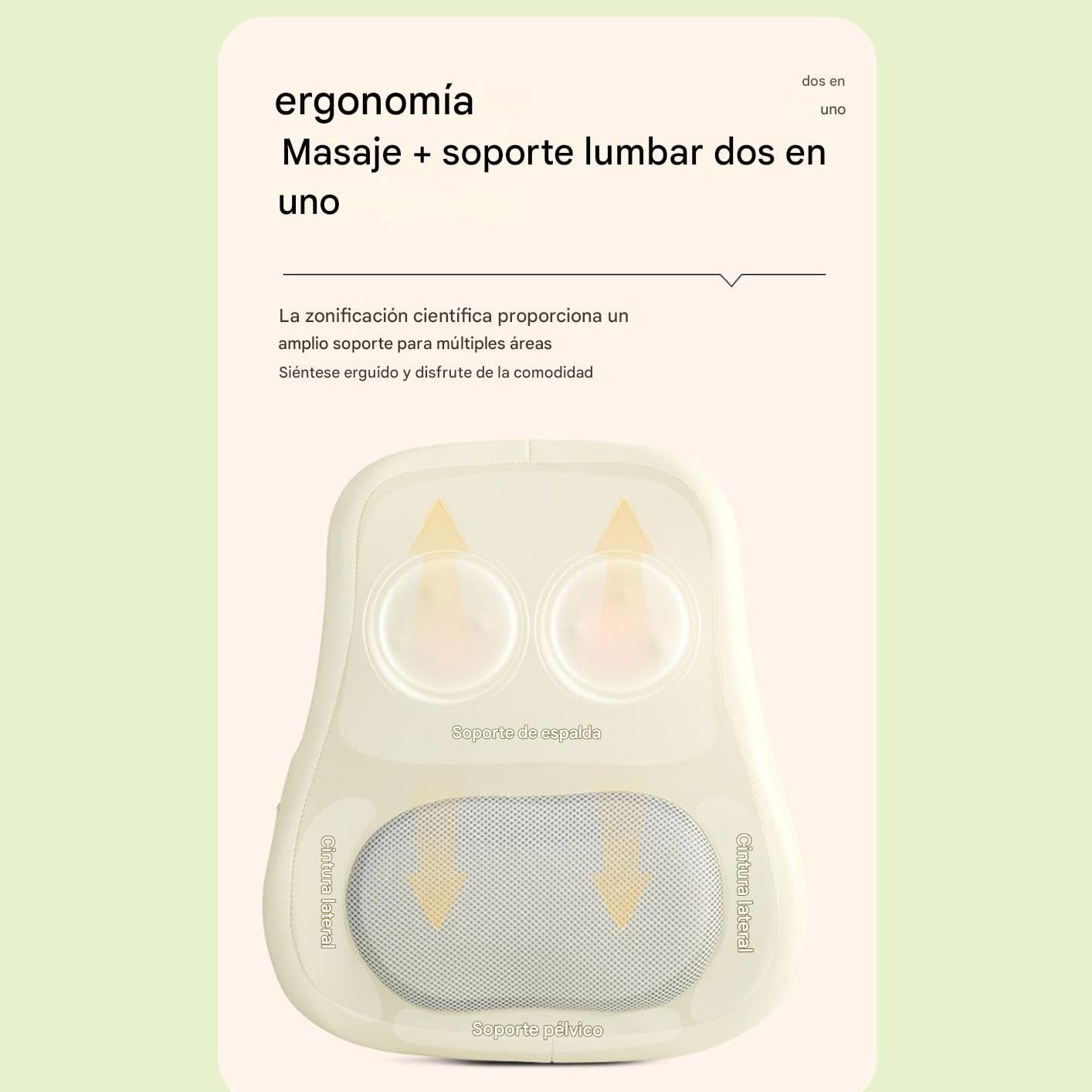 Masajeador De Espalda Almohada Masaje Eléctrica Inalámbrica Para Tejido