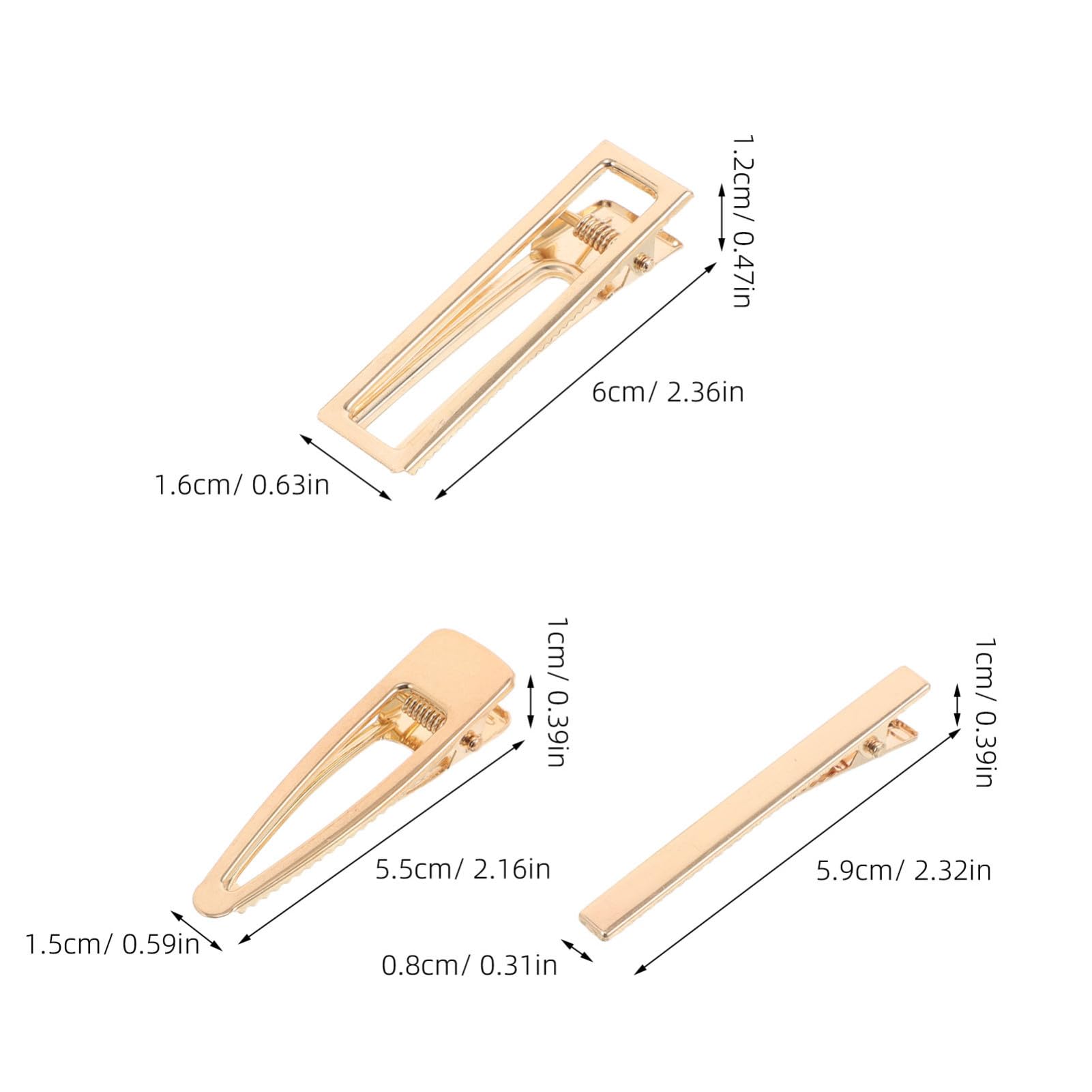 60 pezzi Fermagli Capelli in Metallo Antiscivolo Clip Alligatore Barrette per Donna e Ragazza Accessori DIY Leggeri e Resistenti per Acconciature Moda