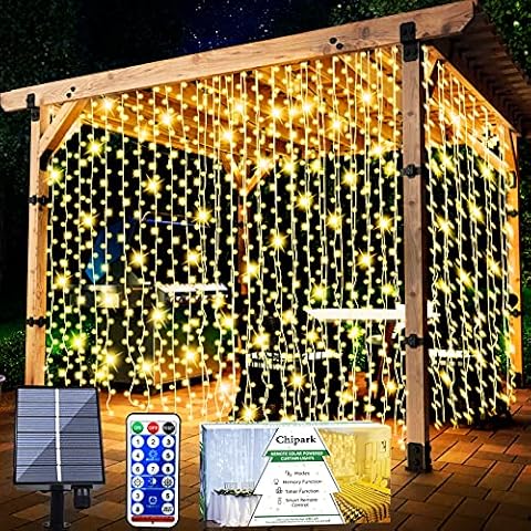 Chipark 300 LED Solar Curtain Lights Cover