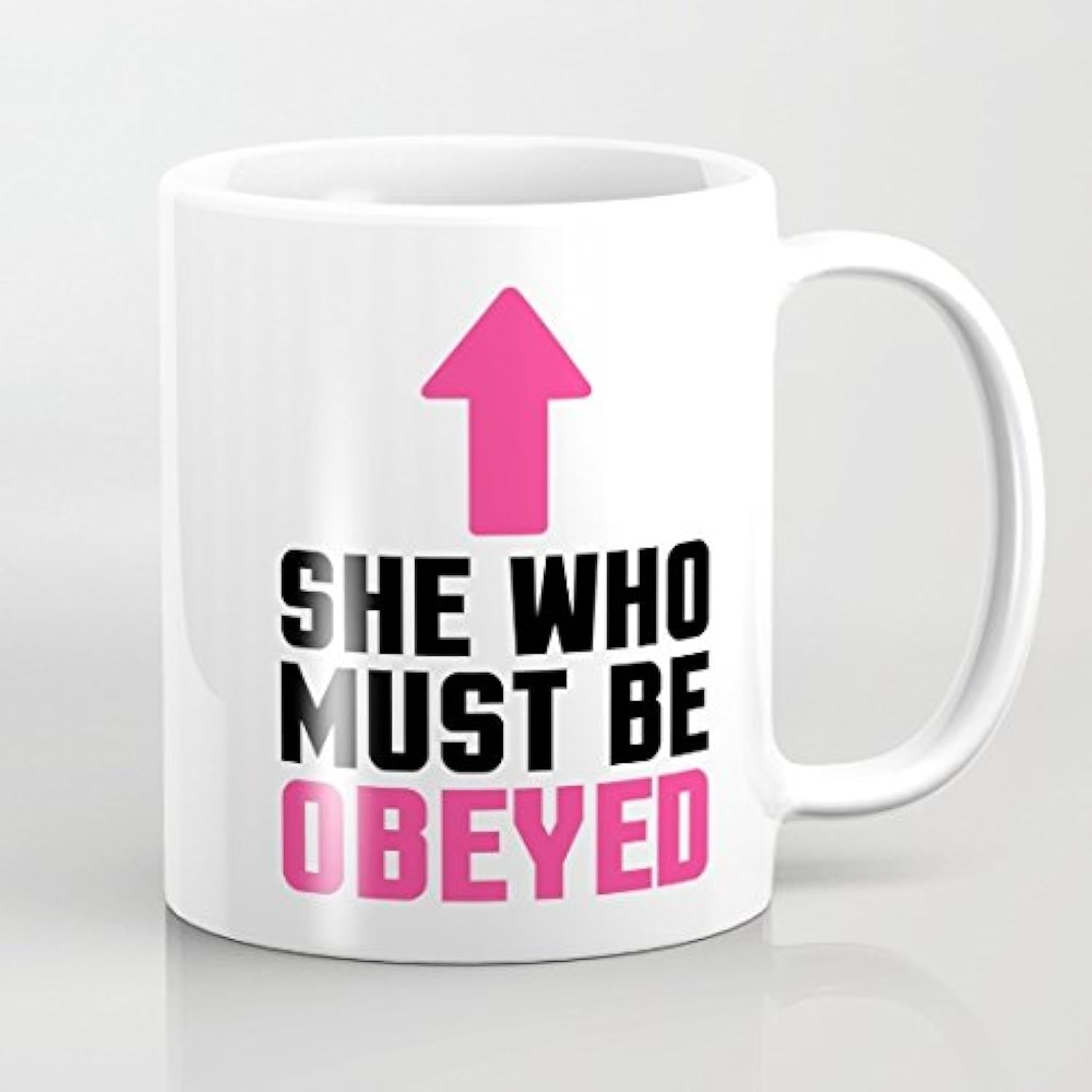 Faithful Prints Women's Multicolor Funny Quote Mug She Who Must Be Obeyed Mum Mugs Christmas Mugs For Mum