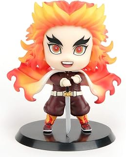Demon Slayer Figures GK Rengoku Kyoujurou Figure Statues Figurine Collection Birthday Gifts PVC 2.8 Inch Kimetsu no Yaiba
