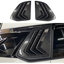 Rear Side Window Louvers Air Vent Scoop Sun Shade Shutter Panel Cover Auto Exterior Decoration Trim Accessories for Toyota Corolla Cross 2022-2025 Carbon Fiber