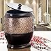 Creative Scents Dublin Brown Small Trash Can with Lid 1.26 Gal / 4.8L - Decorative Waste Basket, Durable Resin Slim Bathroom Covered Garbage Can Wastebasket Bin for Diaper/Paper