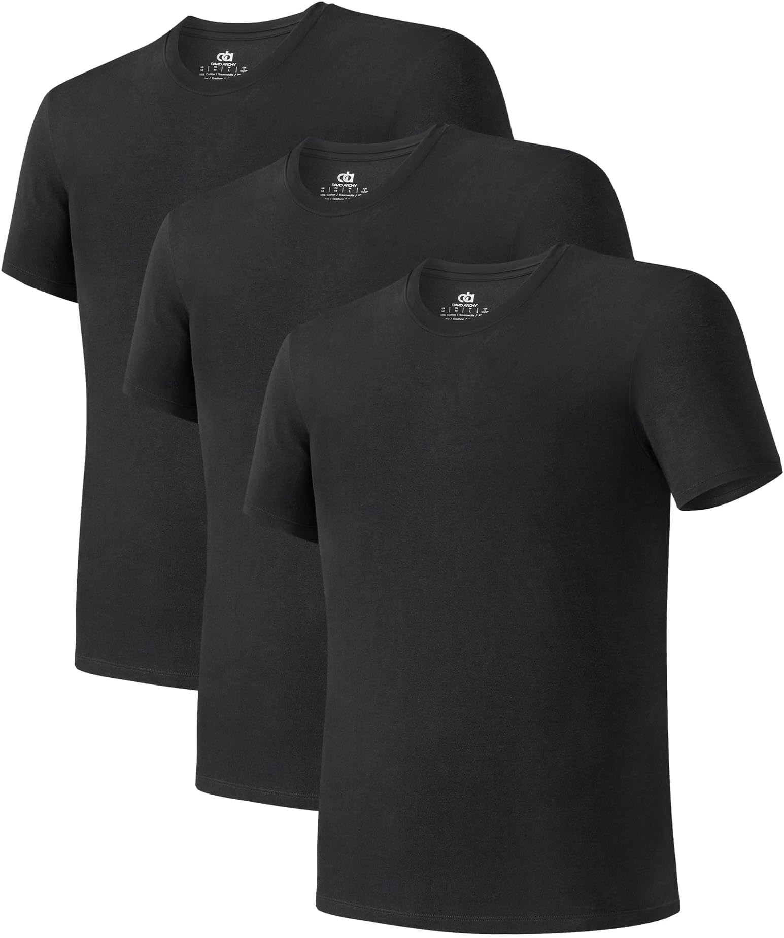 - Men's Moisture-Wicking Crewneck Undershirt 3 or 5 Pack