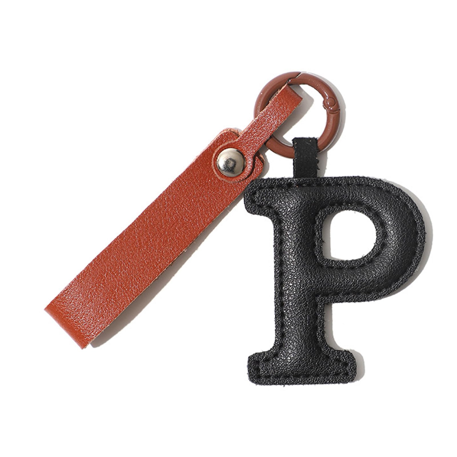 Hoheng Initial Letter Keychain Leather Bag Charm Initial Purse Charms for Handbags Colorful A-Z Letter Charms for Bag Purse