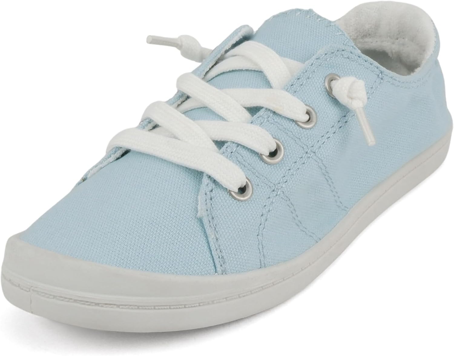 Soda Flat Women Shoes Linen Canvas Slip On Sneakers Lace Up Style Loafers Zig-S - Image 2