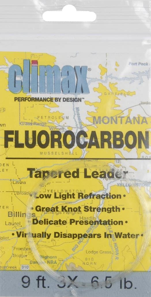 Cortland Climax Tapered Fluorocarbon Leaders, Size 3X