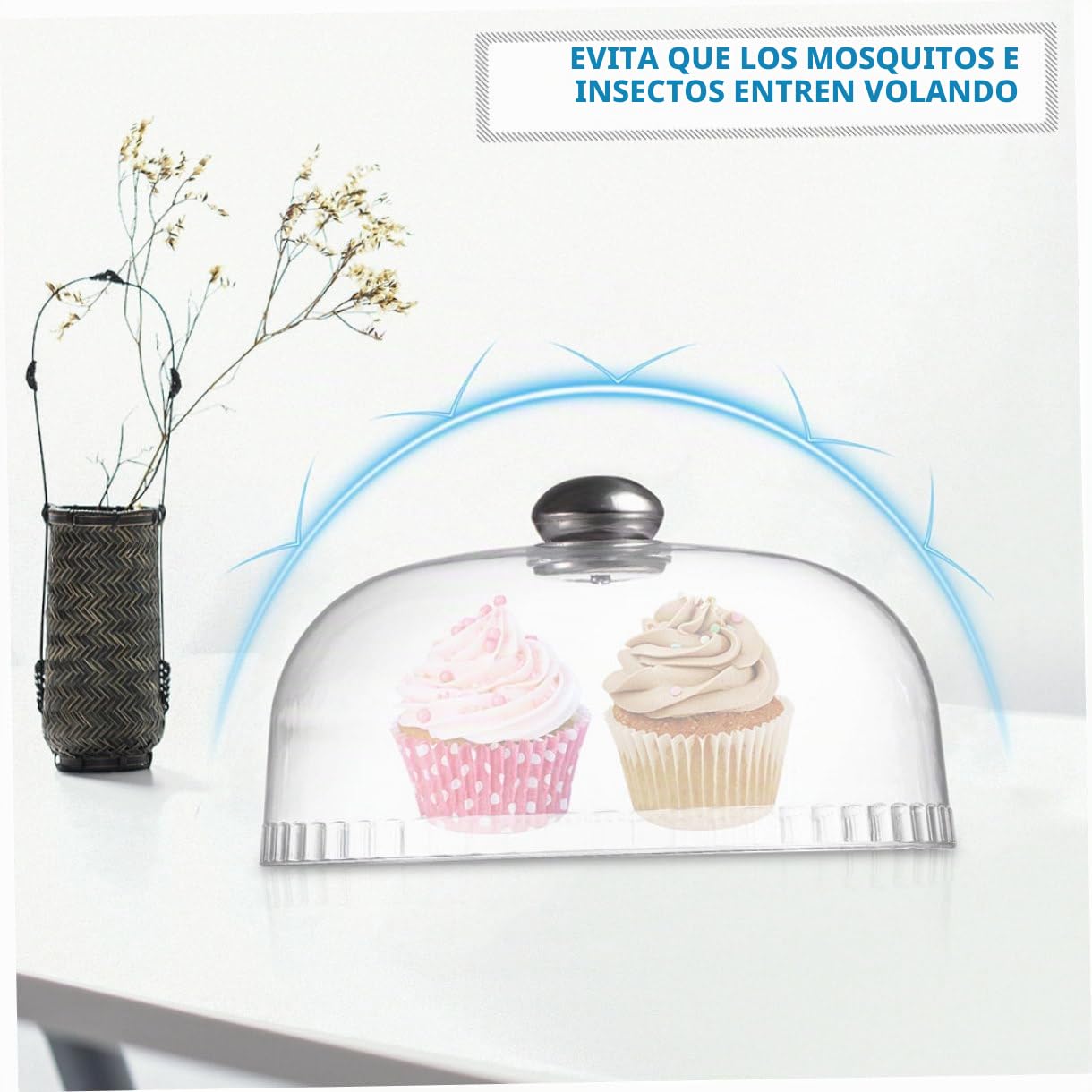 MAGICLULU 1 Pc cubierta de plástico transparente cúpula de campana de queso cubiertas de conservación de alimentos vidrio cubierta de comida de escritorio cubiertas de postre PD