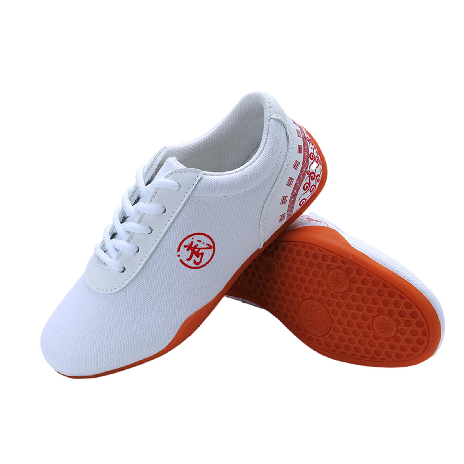 Tai Chi Wu Shu Kung Fu Shoes,Martial Arts Breathable Sneakers,Non Slip Martial Arts Shoes,Hickener and Non Slip,Lightweight and Breathable,for Taekwondo,Boxing,Karate,Kung Fu and Taichi White
