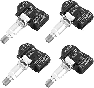 433MHz TPMS Sensor, Tire Pressure Monitoring System Sensor - Compatible for Land Rover Range Rover/Evoque/Sport, for Jaguar E/F/I-Pace XE XF XJ F-Type - Replace Part GX63-1A159-AA, C2D47173 Set of 4