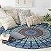 Popular Handicrafts Round Tapestry Wall Hanging Ombre Hippie Mandala Bohemian Hippy Intricate Indian Tapestries Tablecloth 70 Inches,(178cm) Navy Blue