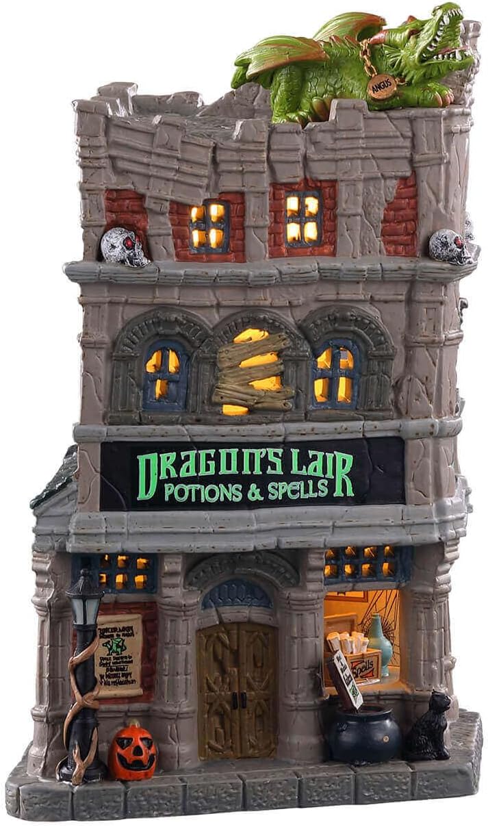 Lemax Dragon's Lair Potions & Spells Lighted Building, #05615