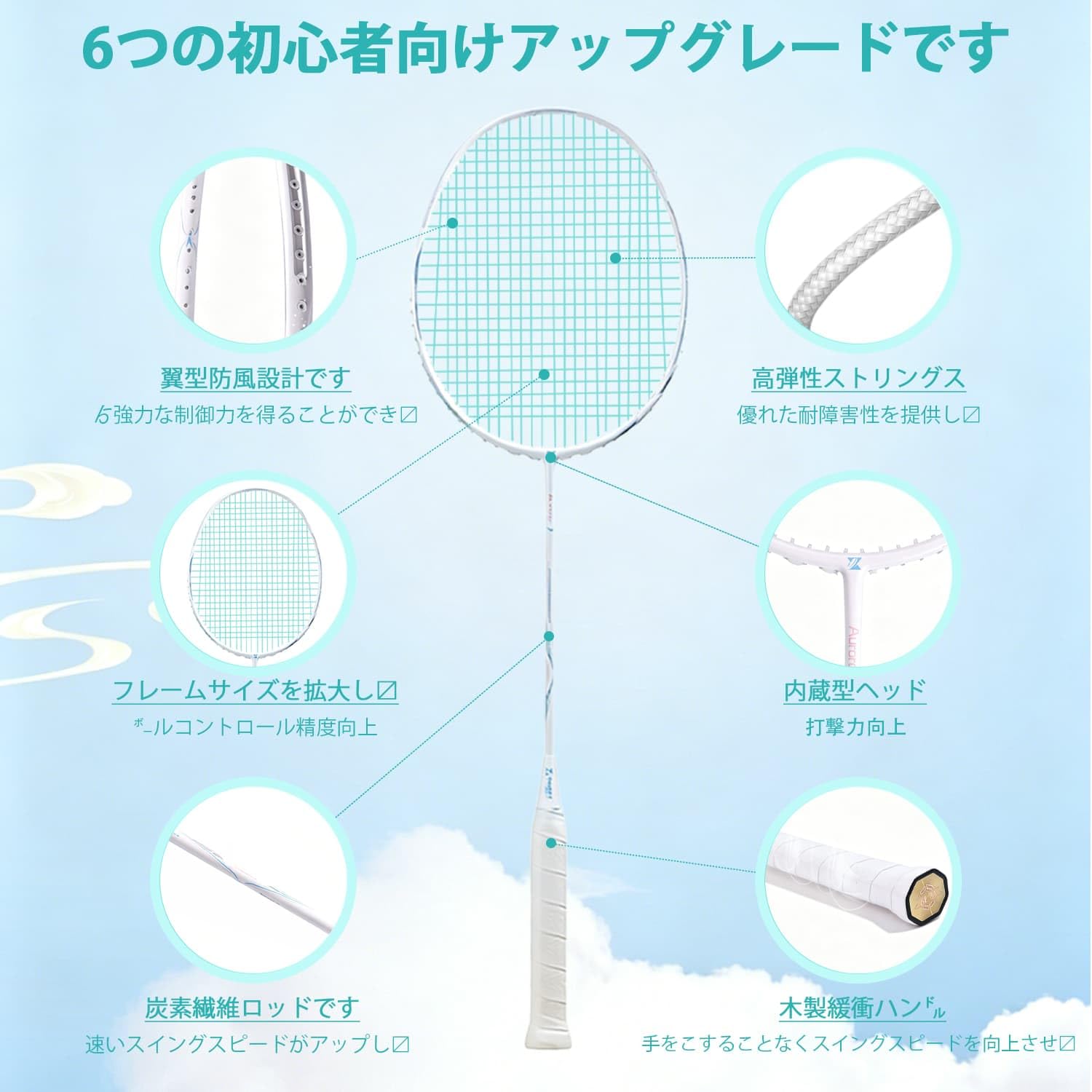 バドミントン ラケット,バドミントン,バトミントンセット,超軽量オールラウンドラケット,攻撃守備両対応,高剛性シャフト,ねじれに強く変形しにくい,ラケット 2 本 + シャトル 2 個 + 専用バッグ付属,屋内屋外全シーン対応