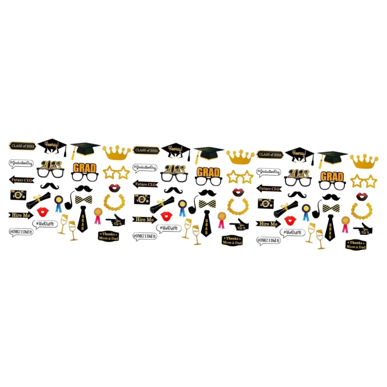 3 Set Accessori Per Photo Booth Per Laurea Decorazioni Festive Per Feste Laurea Props Divertenti Per Foto E Celebrazioni 28 Pezzi*3