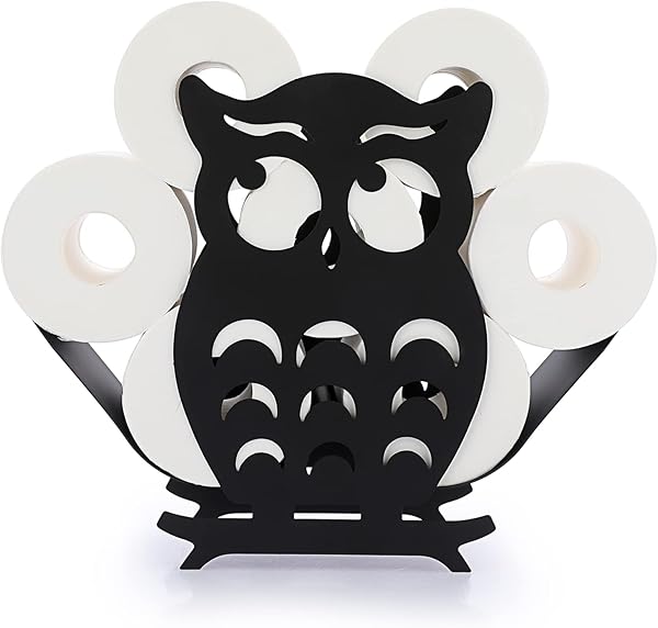 BTSKY Porte-Rouleau Papier Toilette en Métal Hibou