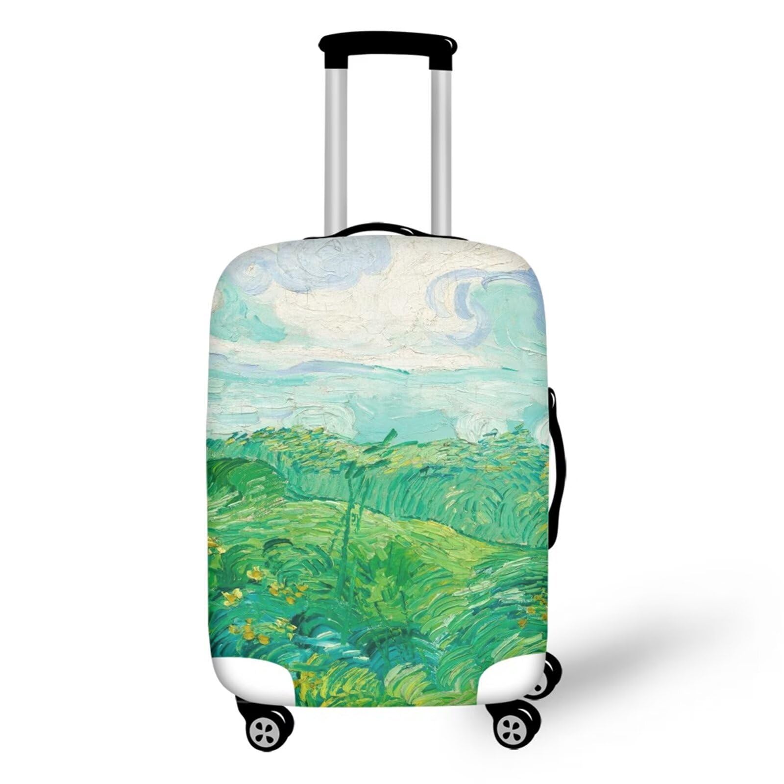 Ystardream Green Wheat Field Travelling 19inch Inch Luggage Cover Washable Suitcase Protector Anti-scratch Suitcase Cover Colorful Luggage Suitcase Protective Cover Fits