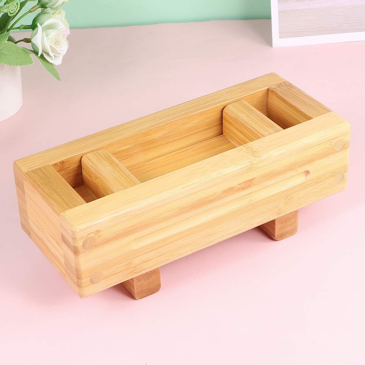 Wooden Sushi Press Mold Kit Handheld Sushi Making Tools for Home Cooking Easy to Use Design