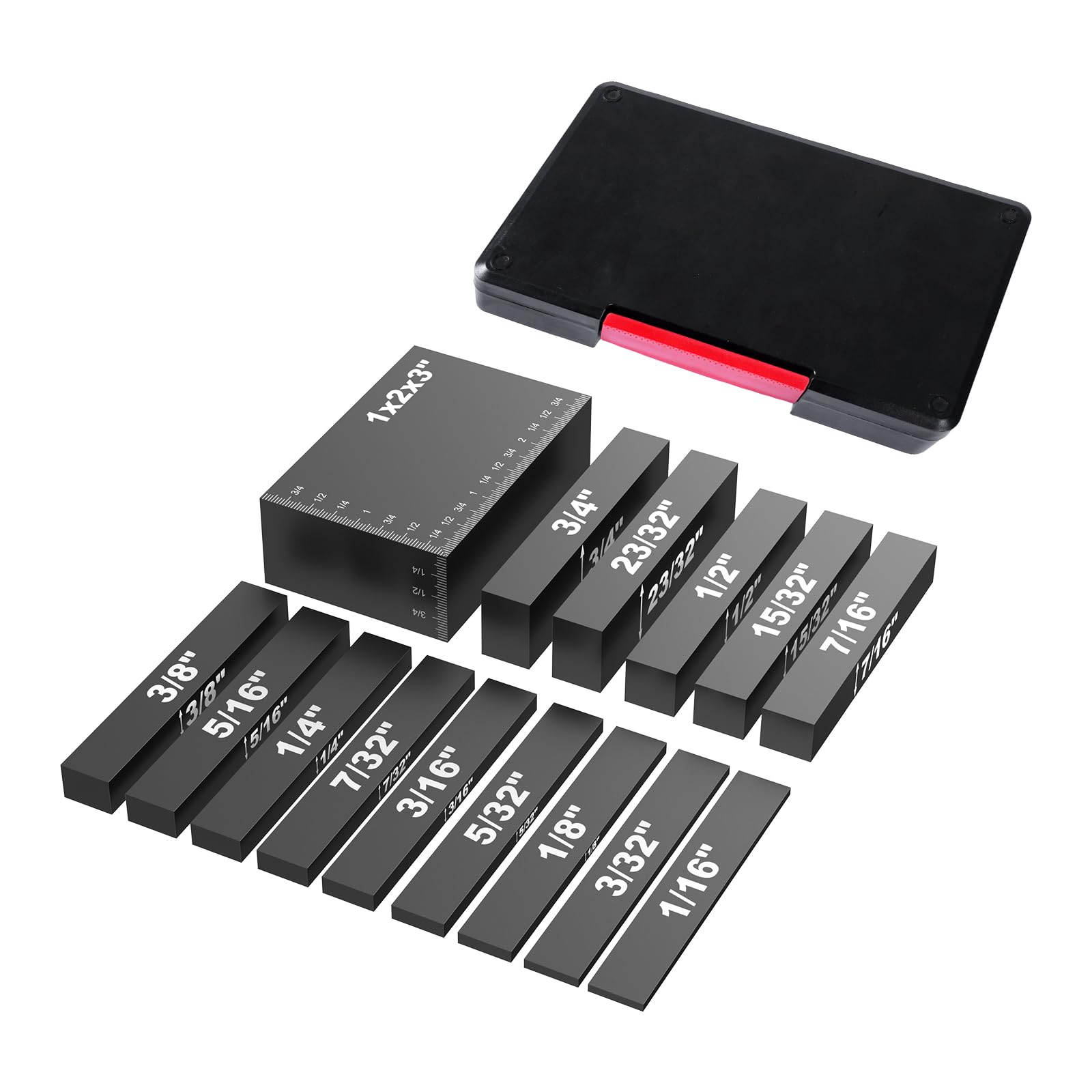 Setup Blocks Woodworking,Setup Blocks Height Gauge Set, 15pcs Precision Aluminum Setup Bars for Router and Table Saw Accessories Woodworking Set Up,