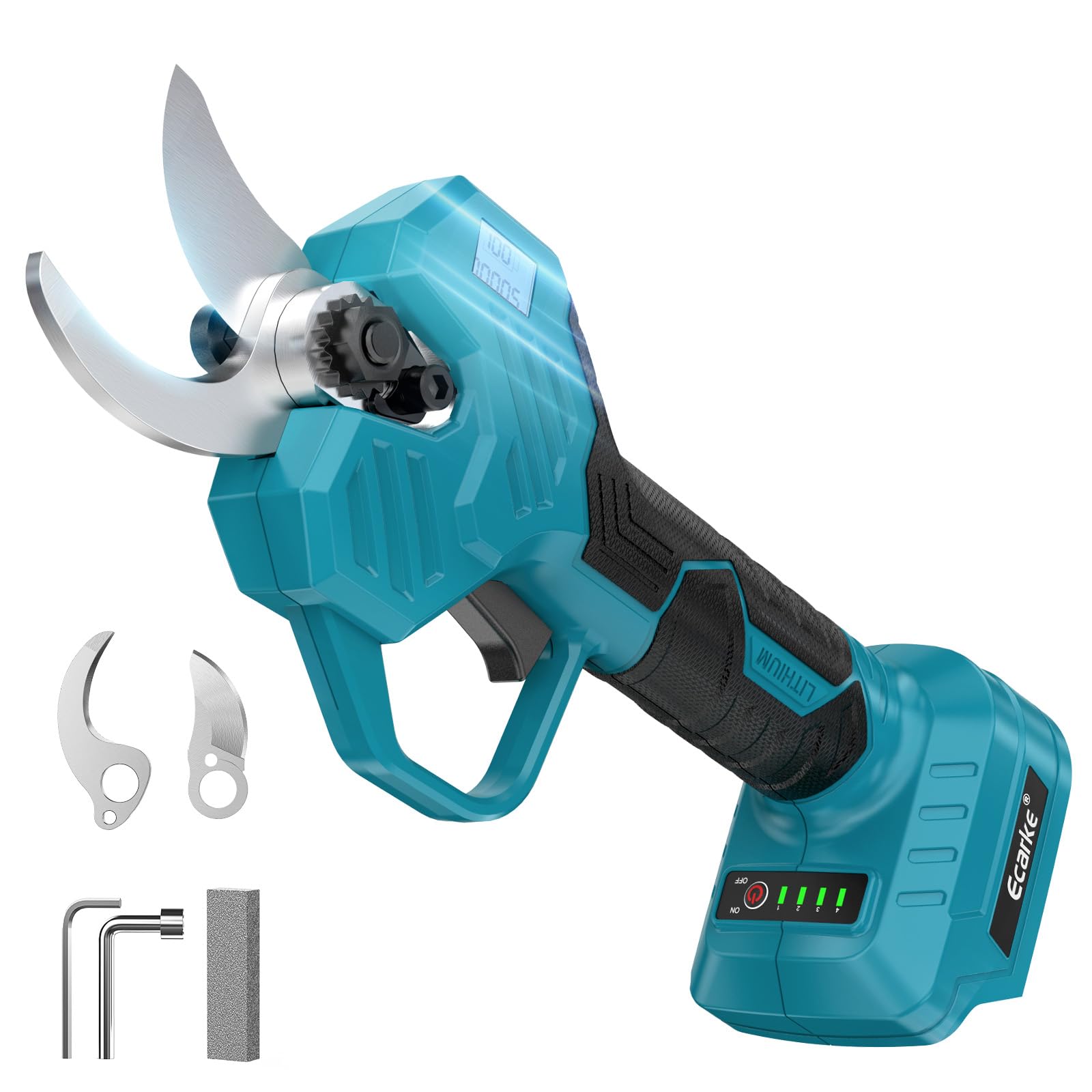 Ecarke Akku-Astschere kompatibel mit Makita 18V, 40 mm Schnittstärke | Bürstenloser elektrische Akku-Gartenschere, ergonomisch & leicht ideal für Obstbäume, Sträucher und Gartenpflege, ohne Akku