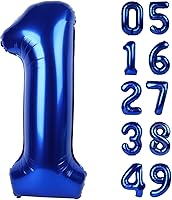 Vista 474 de Globos con números con estampado de vaca, globos de 40 pulgadas del número 0-9 (cero-nueve), globo de vaca para suministros de fiesta de cumpleaños