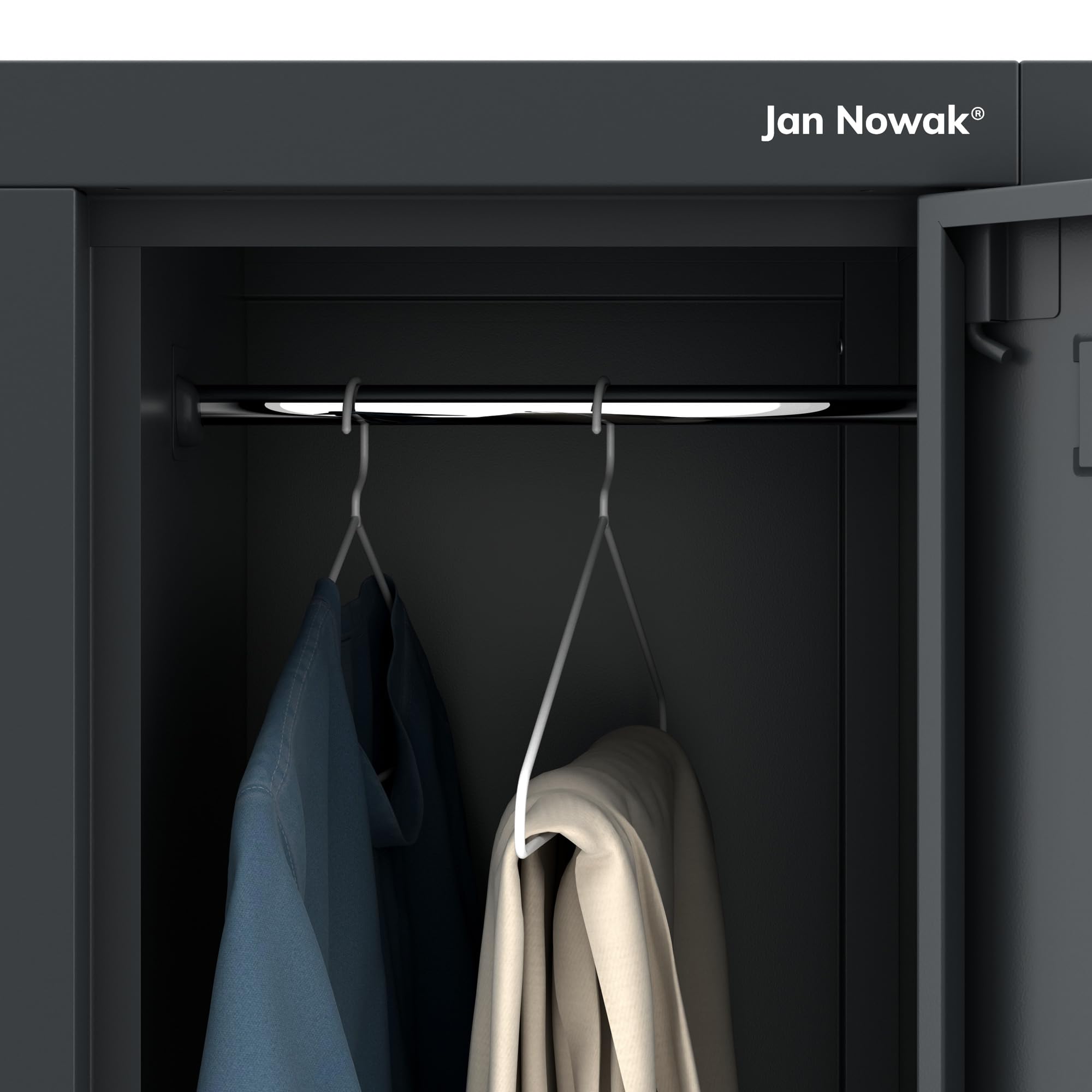 Jan Nowak Schließfachschrank 3B2A Wertfachschrank Metallspind Umkleideschrank 6 Fächer Stahlblech Pulverbeschichtet 185 cm x 90 cm x 45 cm (H x B x T) (Anthrazit)